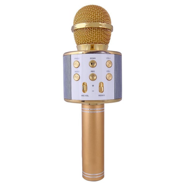 Trådlös Karaoke Easyhold Mikrofon KTV Player Bluetooth Mic Högtalare gold