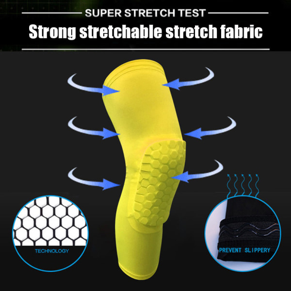 1 par krocksäkra knäskydd Honeycomb Andas anti-kollisions sportskydd f xl