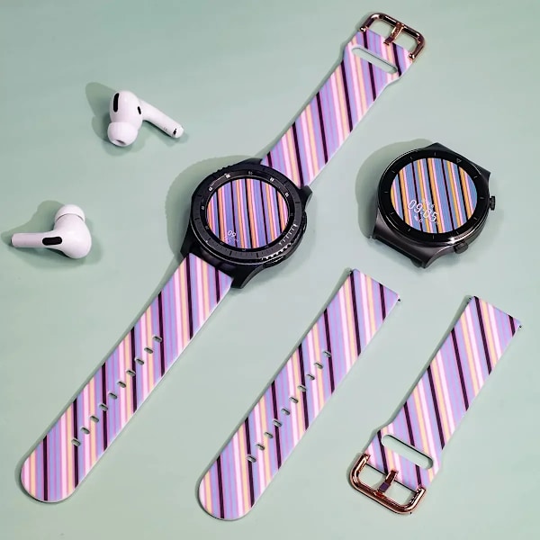 20mm/22mm Silikonarmband för Samsung Galaxy Watch 6/4/Classic/5/5 Pro/Active 2 Tryckt sportband Amazfit GTR/GTS 4-3-2-2e-mini 16 bird 20mm watchband
