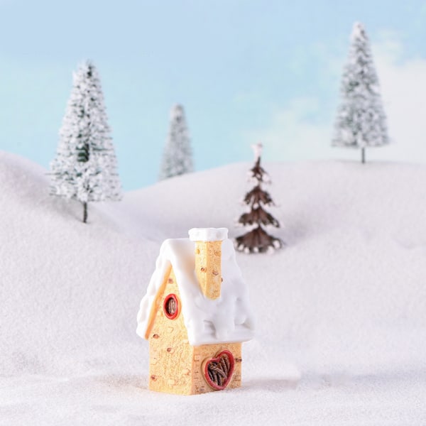 Miniatyr Resin Färg Fairy House Micro Landskap Ornament Dockhus gray