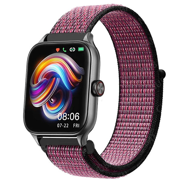 20mm 22mm Nylon Loop band för Amazfit GTS4/2/3/3pro/2e/GTS2 Mini/GTR 4 42mm/47mm/GTR2/2e/stratos armband Amazfit bip rem 50 ripe berries 22mm