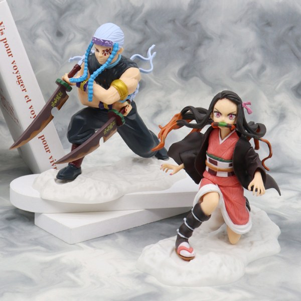 Demon Slayer Figurleksak Kamado Nezuko Uzui Tengen Actionfigurer Barnleksakspresenter uzui tengen