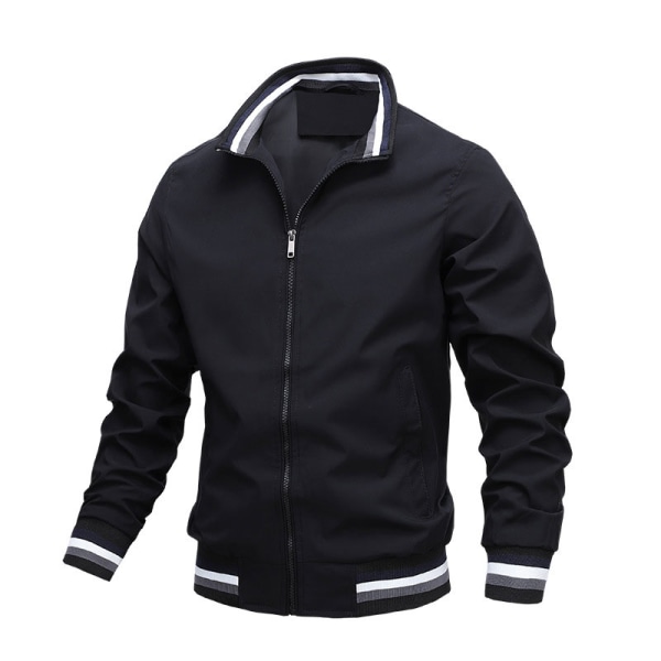 Chad Varsity Bomberjacka Herr Casual Jacka Zip Up Lätt sportjacka dark blue l