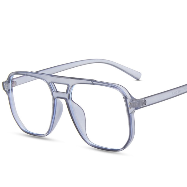 Dubbelstråle Anti-Blue Light Glasögon Lättvikts Anti Eyestrain Bländning Spegelglasögon för damer Trendig dekoration sand transparent blue
