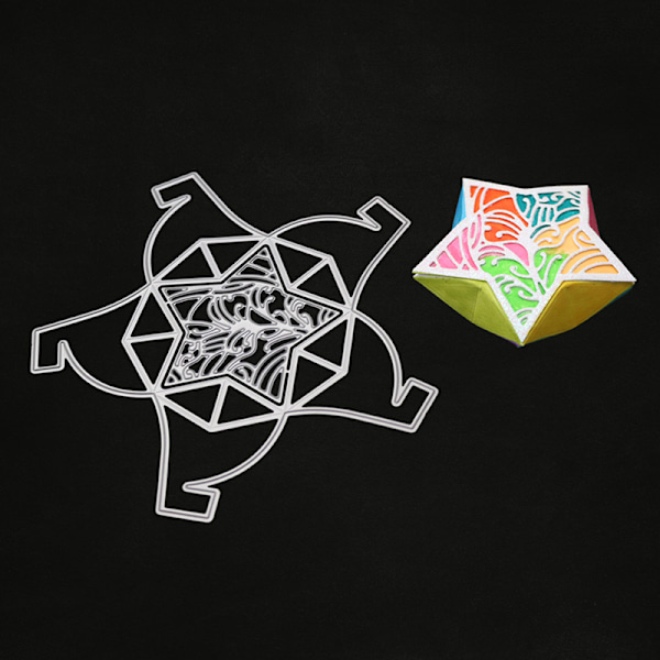 3D Star Kolstål Skärformar Scrapbook Paper Craft Prägling Form as show