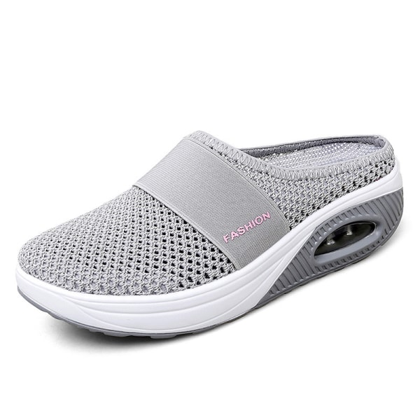 Air Cushion Walking Shoes Andas Casual Mesh Slip on Walking Shoes For Outdoor Indoor New black 39