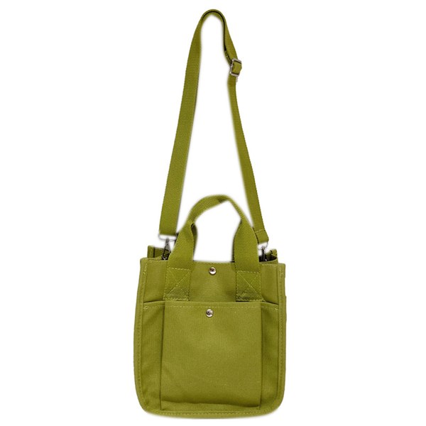 Enkel enfärgad handväska för kvinnor Vertikal fyrkantig crossbody-väska i  canvas för skola och shopping green b816 | green | Fyndiq