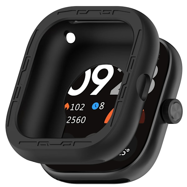 För Redmi watch 4 Silikonfodral Stötfångare Smartwatch Tillbehör Skyddande Skal för Xiaomi Redmi Watch 4 Skyddsram Black for Redmi watch 4