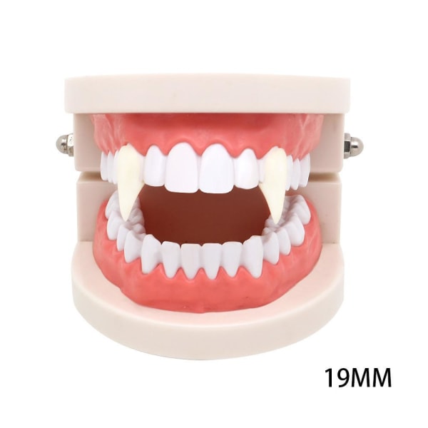 4 storlek Vampyrtänder Tänder Tandproteser rekvisita Halloween kostym rekvisita Festtillbehör 19mm