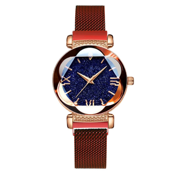 Eleganta Quartz-klockor Vackra Casual klockor Dam Starry Sky Armband Armbandsur blue watch only