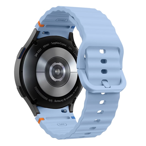 Originalt silikonarmband för Samsung Galaxy Watch 7 FE 6 4 Classic 5 pro 44mm 40mm 43mm 47mm 45mm Armband Galaxy Watch6 7 Rem light blue Galaxy Watch 7 FE