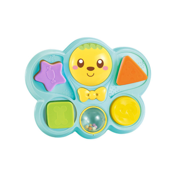 Barngeometri pussel ingen skada och miljövänliga tidiga pedagogiska leksaker för småbarn yellow