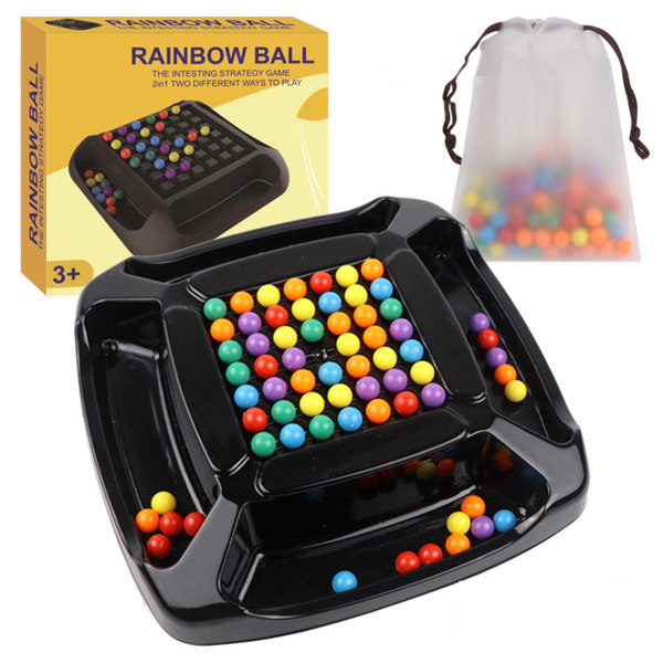 Rainbow Bead Elimination Leksaker Roliga barn Tidiga pedagogiska pusselleksak Bärbart brädspel Fantastiskt 80 rainbow beads