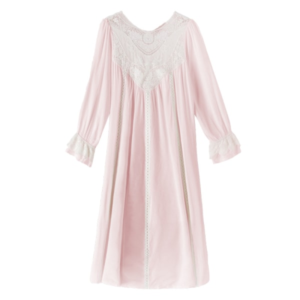 Nattlinne för kvinnor Lång Sheers Vintage Nattlinne Lace Lounge Sovkläder Pyjamas För light pink l