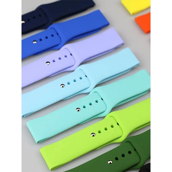 20mm 22mm armband för Samsung Galaxy watch 6/5/pro/4 Classic 18mm silikonarmband Huawei watch GT 4-2-2e-3-3 pro 41mm 46mm band Grass-green-4 18mm watch band
