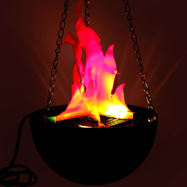 Halloween elektronisk brazier lampa hängande ljus 3D flimrande falsk eld simulering a 20cm