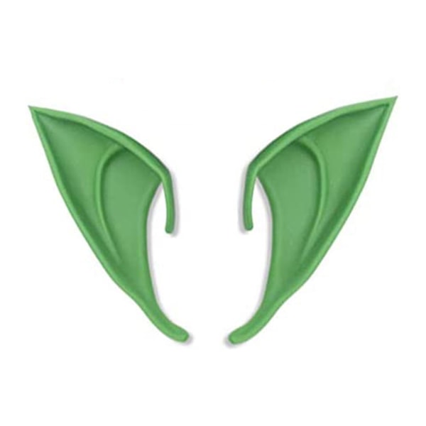 Fairy Soft Elf Fake Ears Cosplay Accessoarer Latex Angels Ears 10cm green elf ears