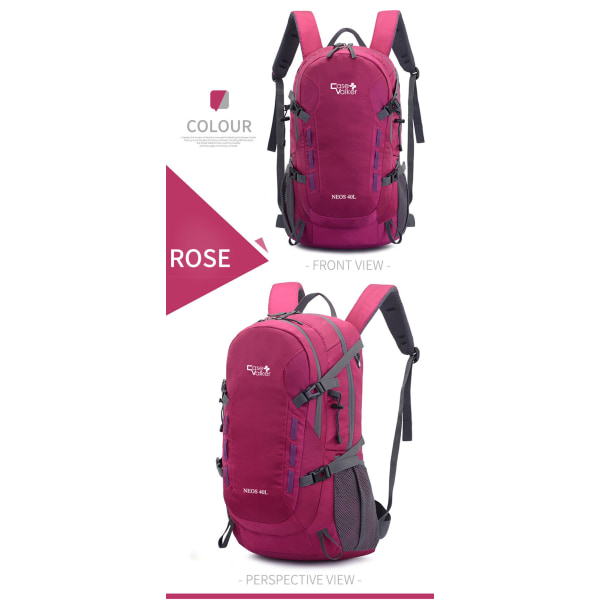 Case Valker NEOS Outdoor Nylon Ryggsäck Vandringsväska (40L) pink