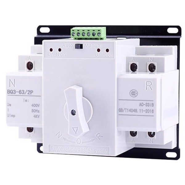 Dual Power Automatic Transfer Switch Elektronisk komponentbyte Power för nödljuskontroll 2p6a