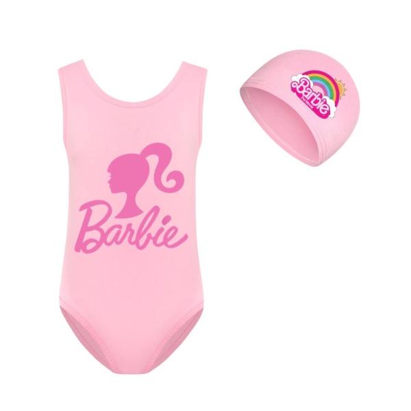 Barbie The Movie Girls' Cartoon Baddräkt Swimshat Set i ett stycke black 140cm