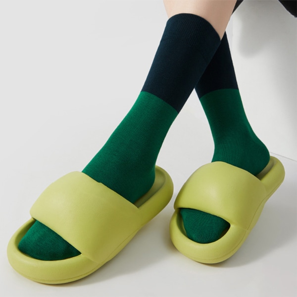 Fashionabla Brödtofflor EVA Tjockbottnade Sandaler Halkfria Sommarskor för Kvinnor green female 40-41