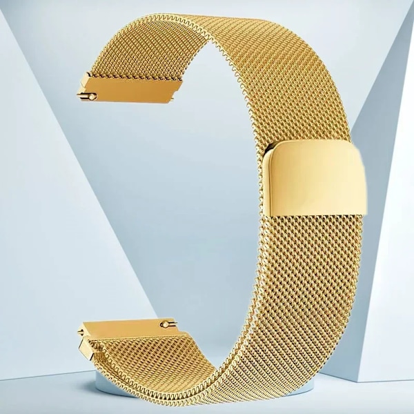 20mm 22mm Magnetisk Loop Rem För Samsung Galaxy Watch 3 4 5 40 44mm Armband Active 1/2 42/46mm Gear S3 för Bip GTR För Huawei gt 2 Gold 22mm