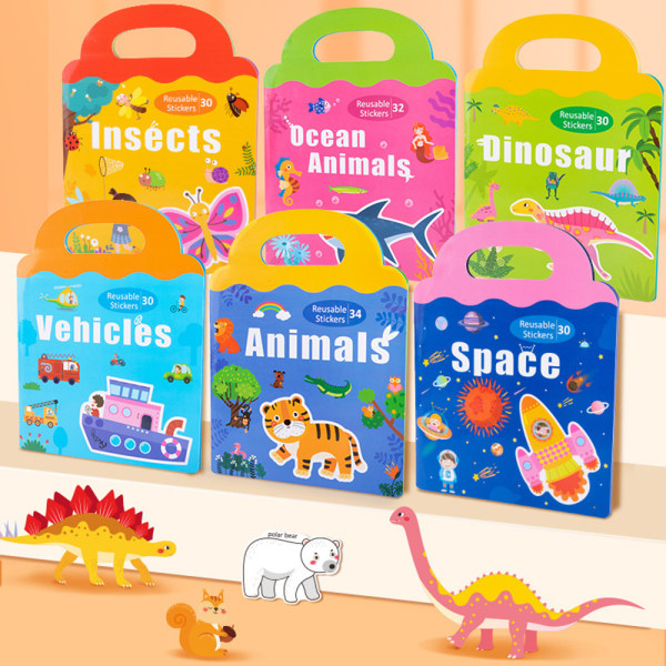 Kids Quiet Busy Book Montessori Scene Sticker Book för barn som lär sig tidigt sea world