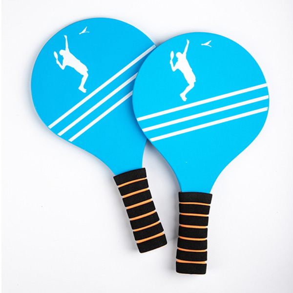 Strandtennis Badmintonracket Paddle Set med PingPongbollar Fjädrar Trädgård Open Spaces Park as show