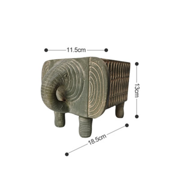 Tecknad elefantformad blomkruka Hartshantverk för hemträdgård small