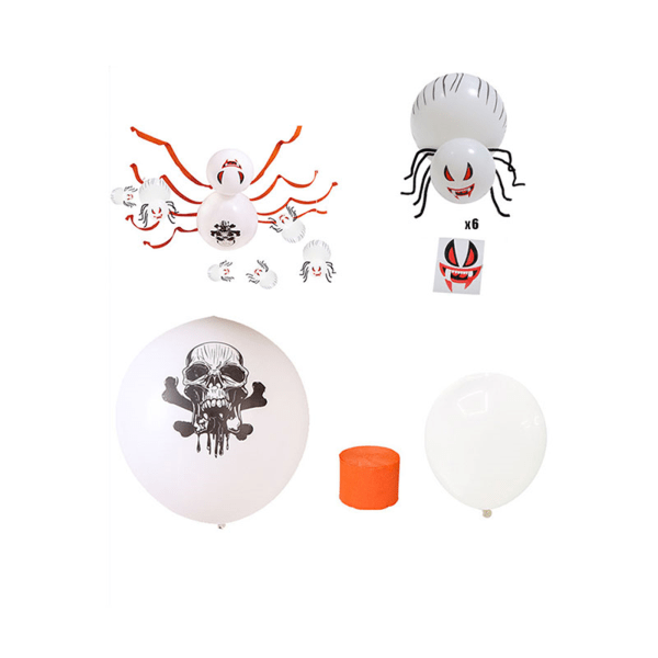 Halloween Spider Balloon Kit Latex DIY Spindelballonger Halloween Party Hem black