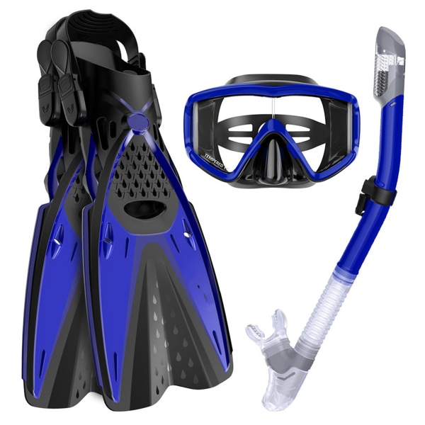 Professionell Snorkel Set Vuxen Snorkel Set 3 delar dyk Set med simfötter torr red ml-xl