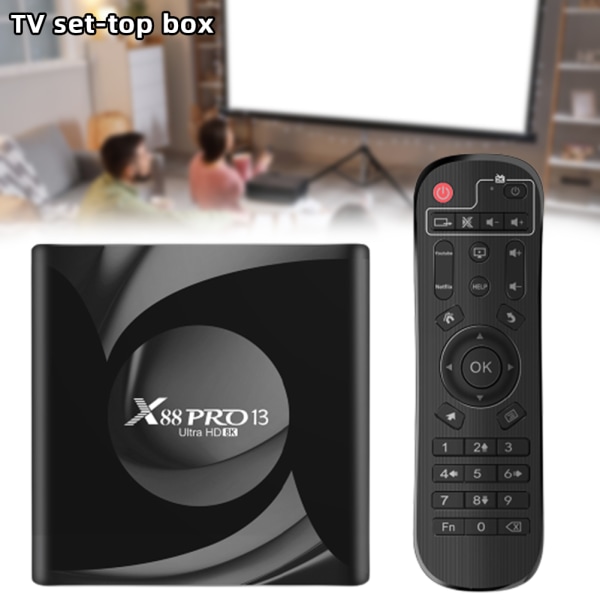 Androids 13 Low Latency Smarts TV Box High-Definition Medias Player för hemmets sovrum 4g 64g uk plug