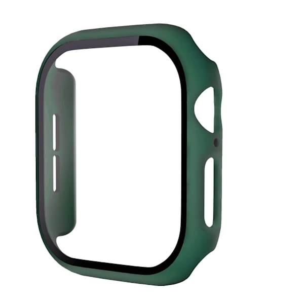 Härdat Glas+Skal För Apple Watch 10 42mm 46mm Matt Hård PC Bumper Skärmskydd Fodral iWatch serie 10 42/46 Tillbehör Deep Green Series 10 46MM