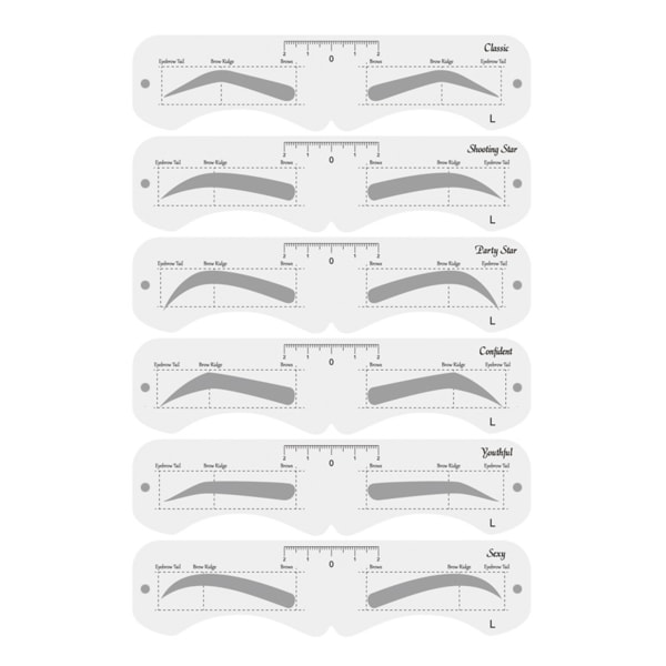 Återanvändbar form med elastiskt band Gör-det-själv sminkverktyg för ögonbryn Lämplig för d