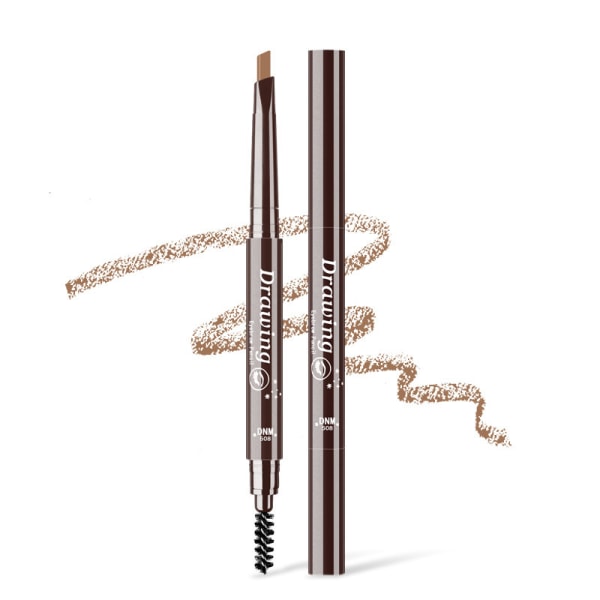 Ögonbrynspenna Långvarig Vattentät Dual Head Eyebrow Ritning Makeup Tool 01-dark coffee