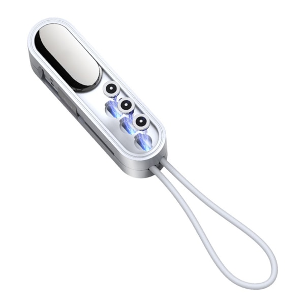 Universal Magnetic Mini Charging Keychain Kabel Snabb Kompatibel med USB Typ C white