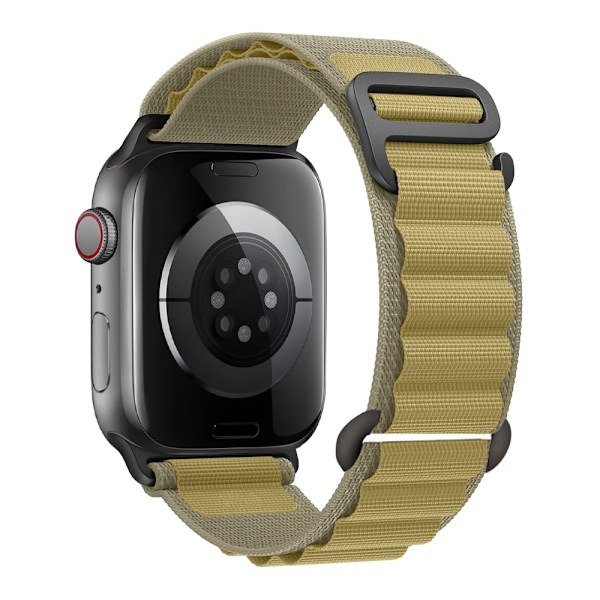 för Apple Watch Armband 45mm 46mm 49mm 42mm iwatch Band 44mm 41mm 40mm Nylon Alpine armband correa Serie 10 9 8 7 6 SE Ultra 2 Rose red 38 40 41 S10-42mm