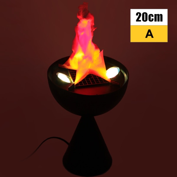 Halloween elektronisk brazier lampa hängande ljus 3D flimrande falsk eld simulering b 30cm