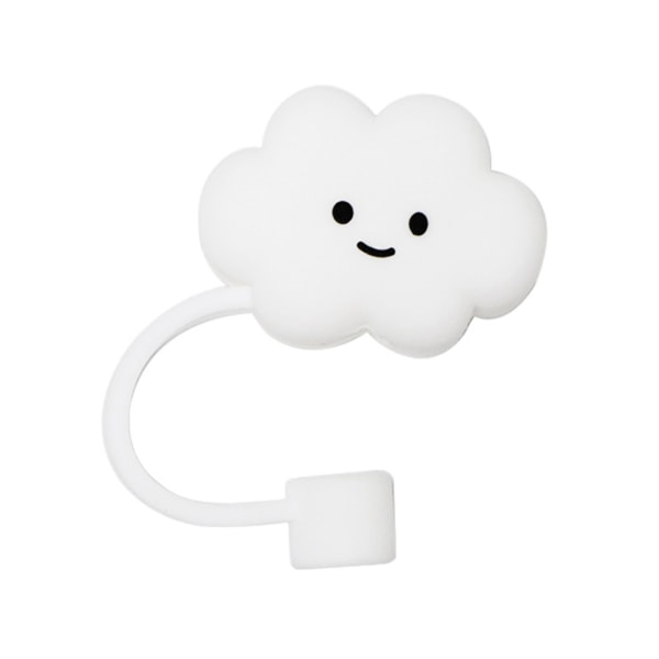 Creative Silicone Cloud- cover Ingen speciell lukt Slitstark halmplugg för tillbehör till kopphalm combination