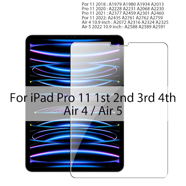 Härdat Glas För Ipad Pro 11 12.9 2022 Mini 6 2021 Skärmskydd För Ipad Air 5 4 10 10:e 9 9:e Gen 10.2 9.7 Tillbehör Air4 5 Pro 11inch