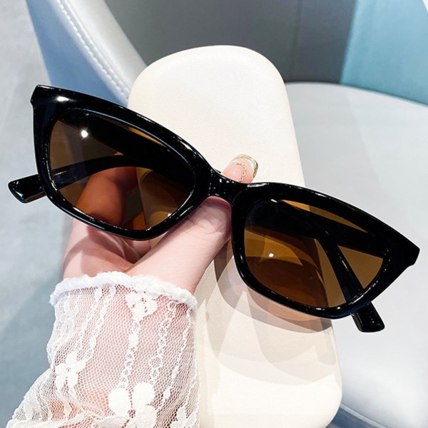 Modetrend Cat Eye Anti-glare UV-skyddande solglasögon black tea slices