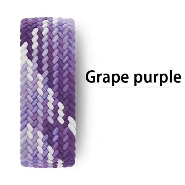 Armband för Apple Watch Series 10 46mm 42mm 9 7 8 5 SE 6 44mm 45mm 40mm 38 41mm Ultra2 49mm armband correa Flätad Solo Loop Rem Gradient purple 38 40 41 S10-42mm-M