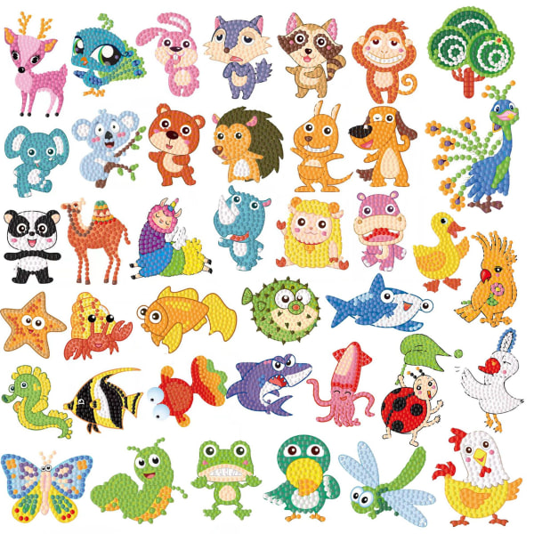 Nya barns 5D diamond painting Random Animal Series DIY Diamond Decal Sticker 45 animal combinations