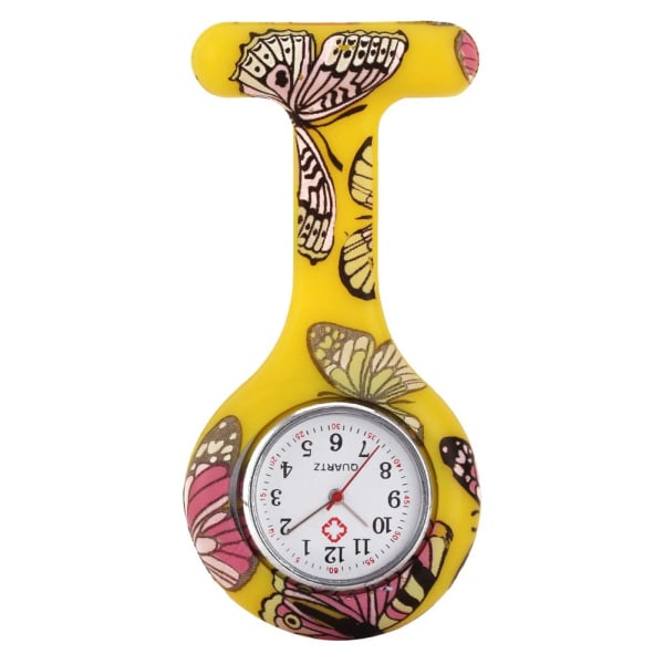 Sjuksköterskeklockor Printed stil Clip-on Fob Brosch Hängande Ficka Hängande Läkare Sjuksköterskor Medical Quartz 12