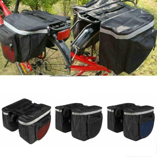 Dubbelväska Vattentät väska Cykel Cykel Cykling Baksäteshållare Trunk Pack black