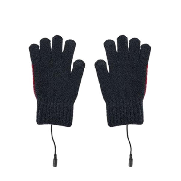 Justerbara elektriska uppvärmda handskar Mästerligt hantverk och kvalitet för män som läser vintertillbehör navy blue hand palm heating switch