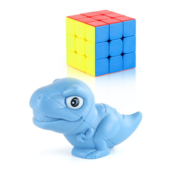 Dinosaur Magic Cube Toys Dekompressionsleksaker Barnpusselleksakspresenter för barn green tyrannosaurus