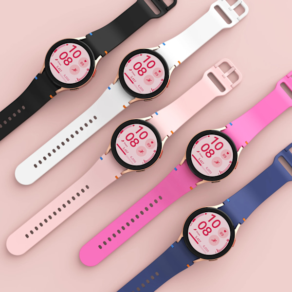 officiell webbplats Armband för Samsung Galaxy Watch 7 FE 44mm 40mm Silikonarmband Galaxy Watch6 4 6 Classic 5 pro band 43mm 47mm light grey Galaxy 5 pro 45mm