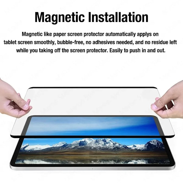 Pappersliknande Magnetiskt Skärmskydd För Ipad 9 8 7 6 5 9:e Generationen 10 Ipad Pro 11 12.9 10.5 9.7 Air 5 4 13 2024 Mini 6 Film Pro 11 2024