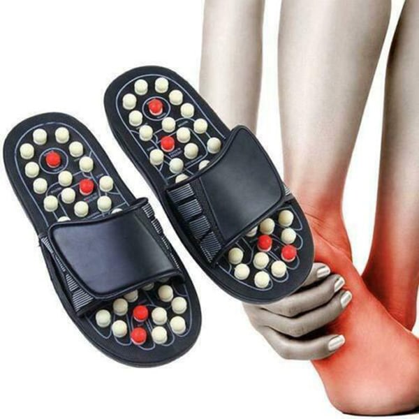 Acu-Point Tofflor Accupressure Massage Fotmassager Flip Flop sandaler för kvinnor män a 39